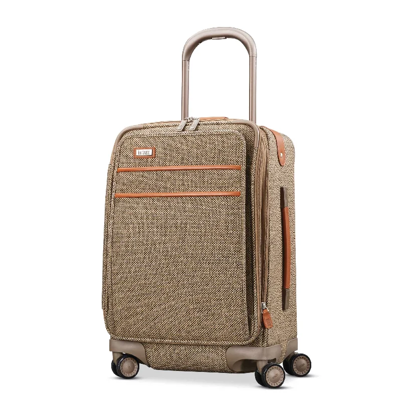 Hartmann Tweed Legend 20" Global Carry On Expandable Spinner Natural Tweed