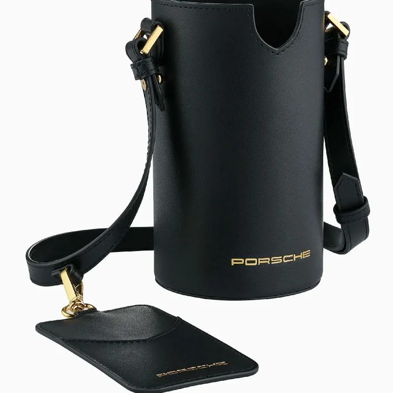 Porsche Cup Holder Shoulder Bag - Black