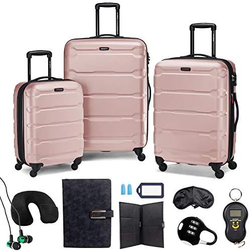 Samsonite Omni Hardside Nested Luggage Spinner Set, Pink