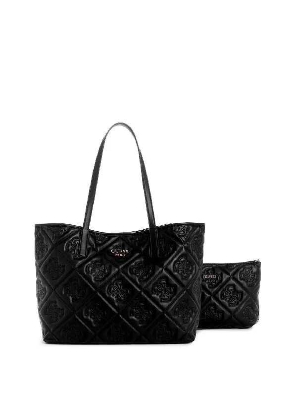 Black Logo Vikky 2 in 1 Tote Bag