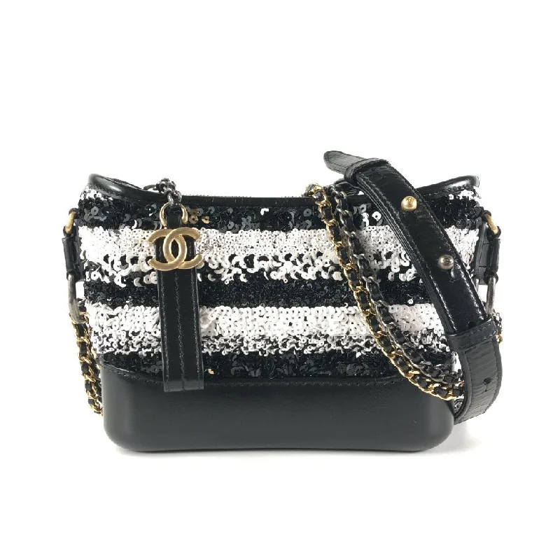 Chanel Gabrielle Hobo Small Black Sequins