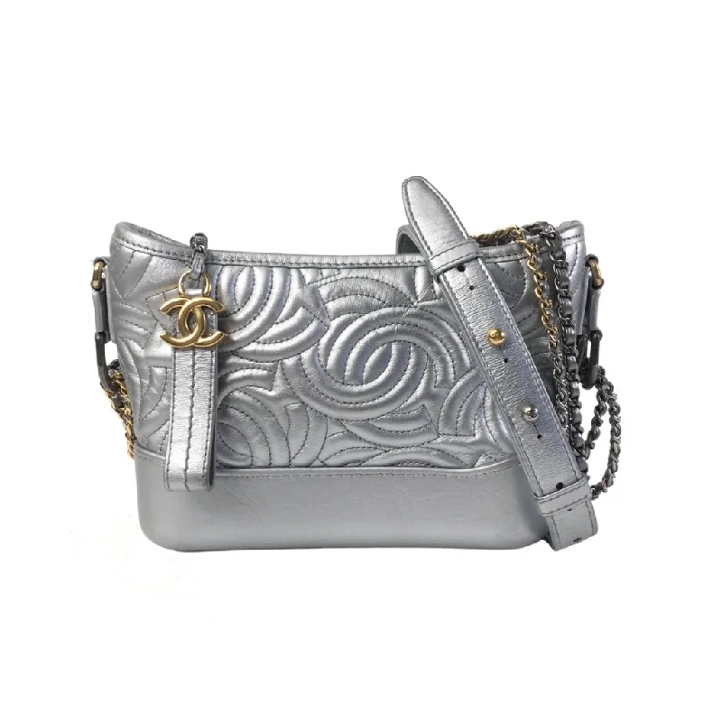 Chanel Gabrielle Hobo Small Silver Calfskin