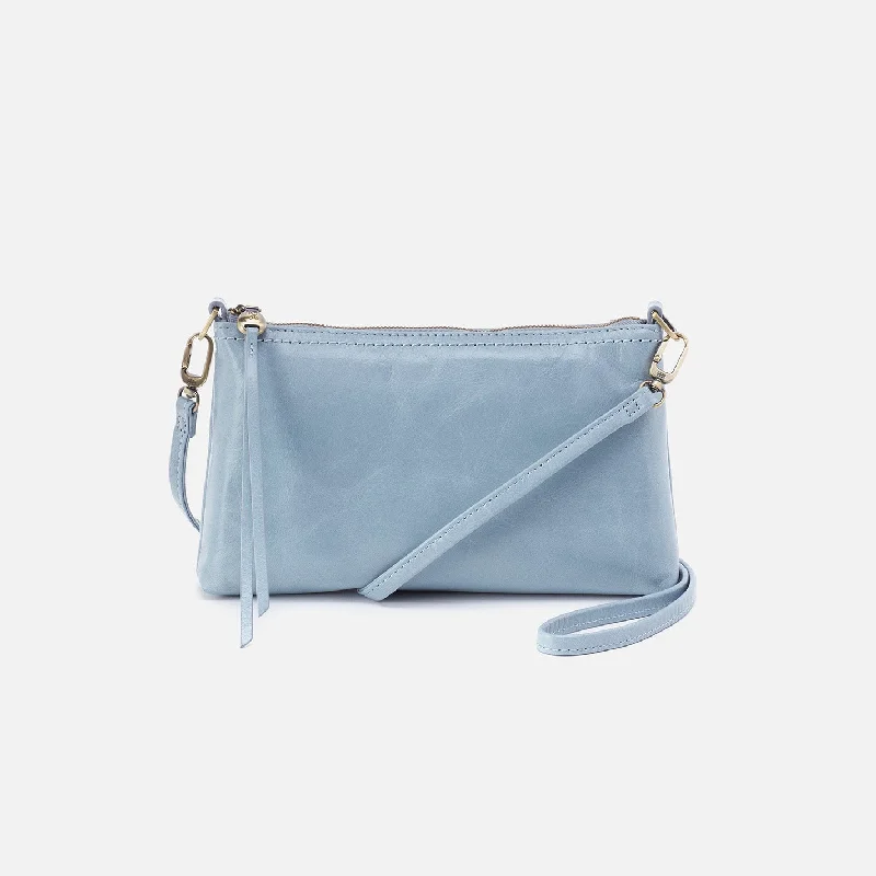 Darcy Crossbody in Polished Leather - Cornflower