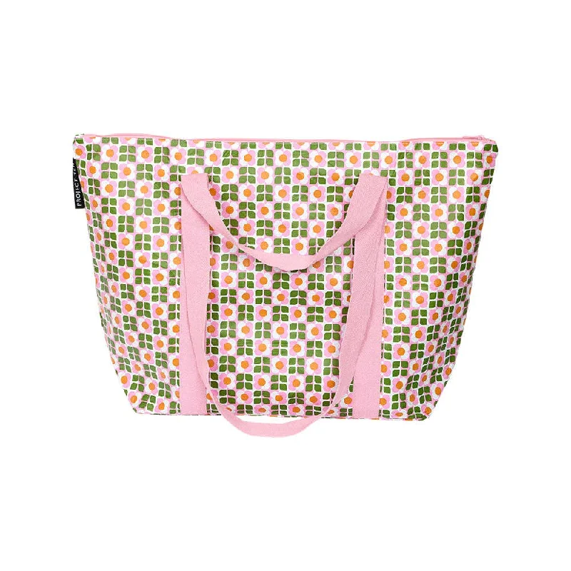 Flower Field Zip Medium Tote