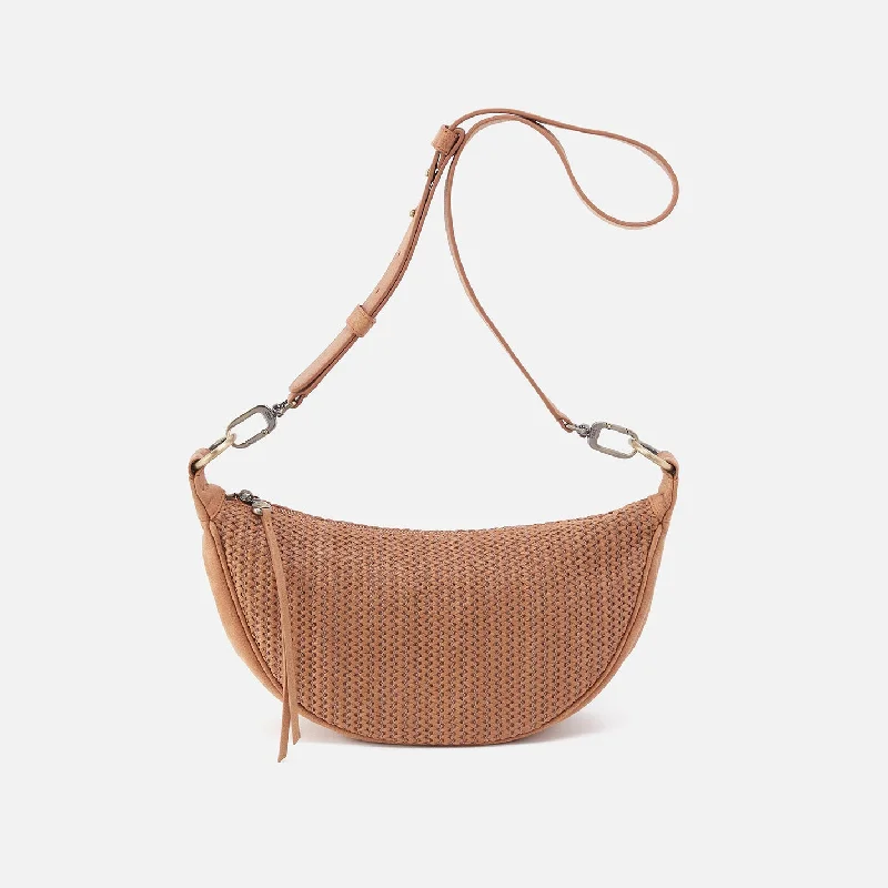 Weekend Discounts to Grab Knox Sling in Raffia With Leather Trim - Sepia