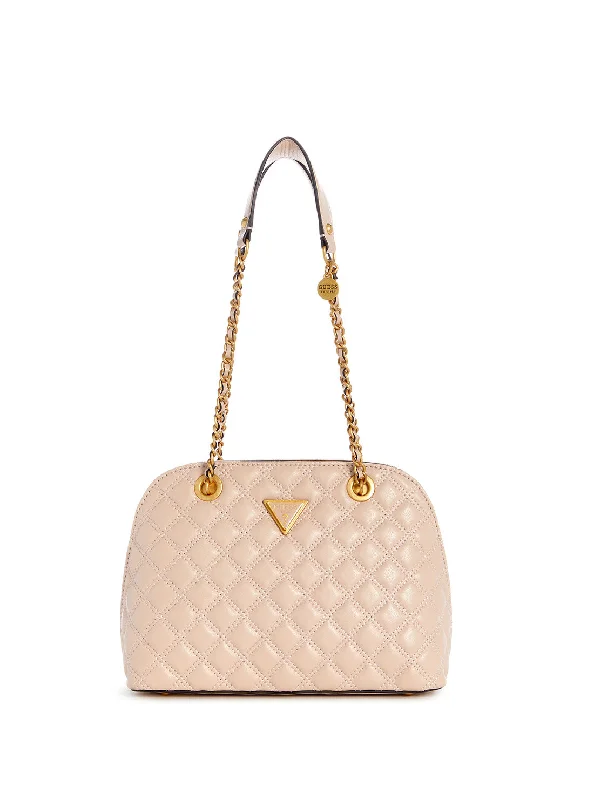 Light Beige Giully Dome Satchel Bag