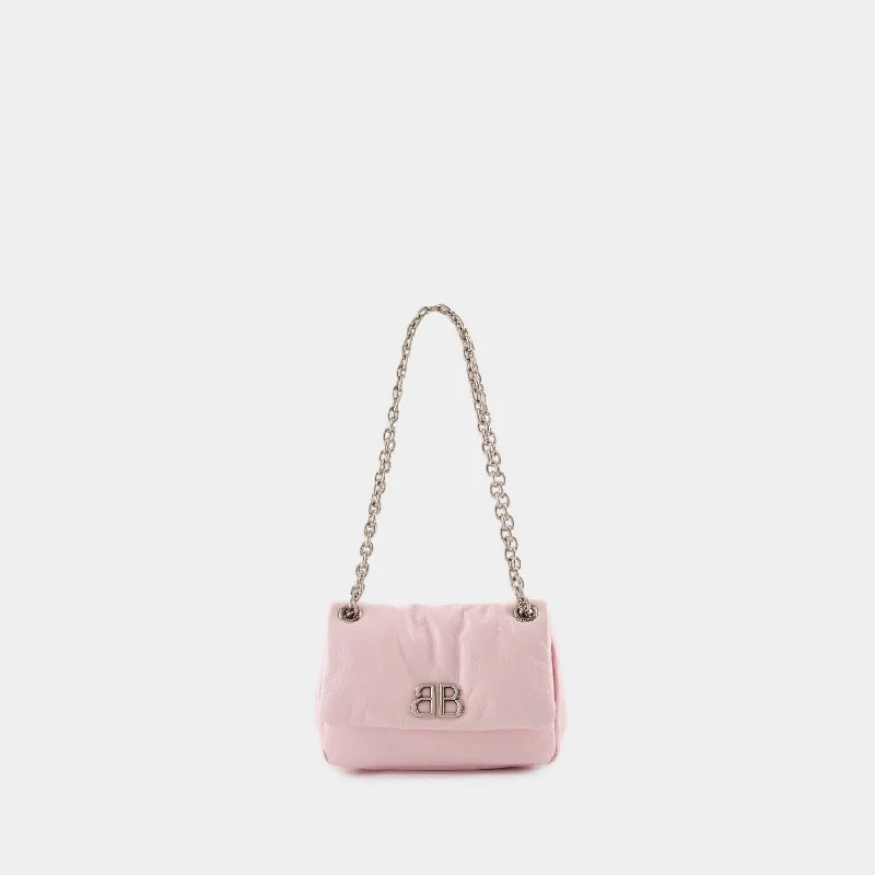 Monaco Mini Shoulder Bag - Balenciaga - Leather - Pink