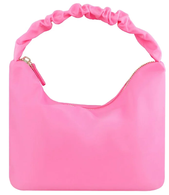 Women's Scrunch Handle Bag In Bubblegum