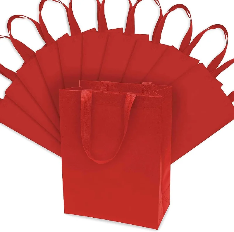 10x5x13 Medium Red Heat Sealed Reusable Fabric Bags