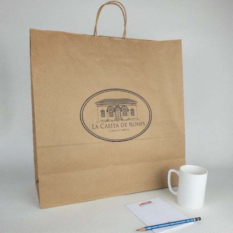 Jumbo Kraft Paper Shopping Bags (Custom Printed)