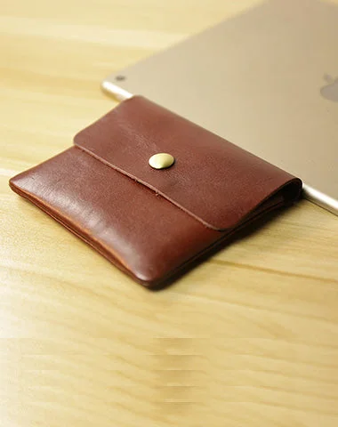 Cute Women Brown Leather Mini Coin Wallet Small Change Wallet For Women