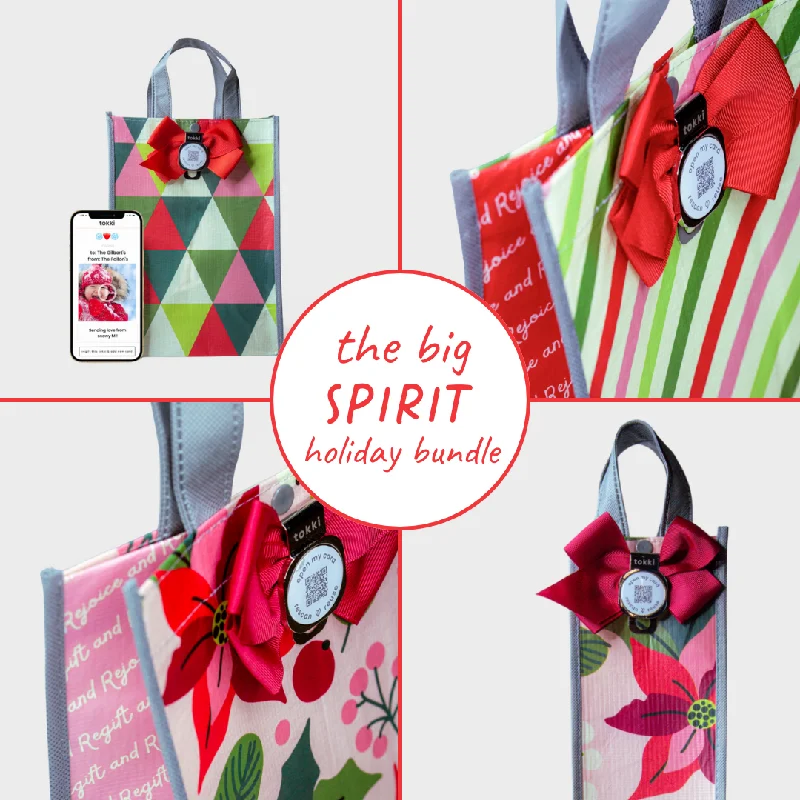 Everything Under the Tree - Spirit Collection | Reusable Gift Bag + QR Greeting Card Bundle | 15 Pieces