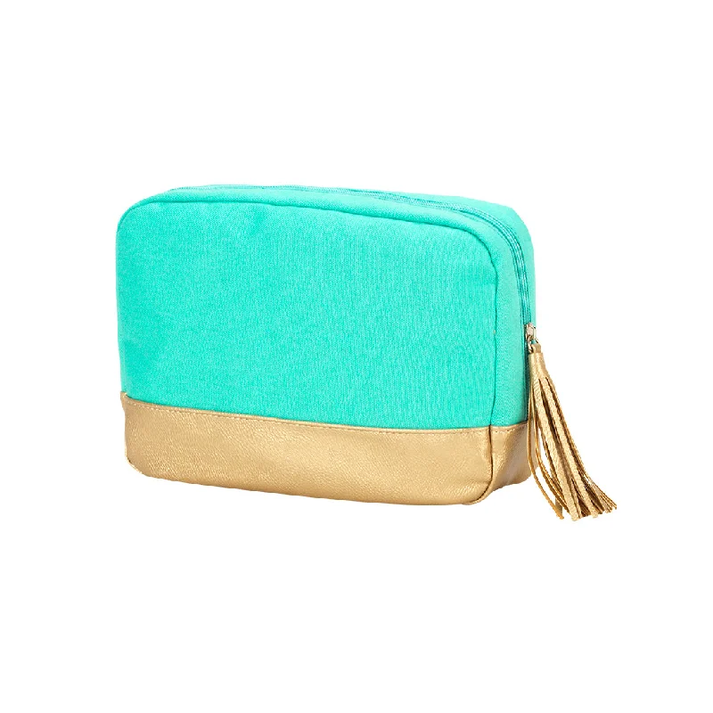 Mint Cabana Cosmetic Bag