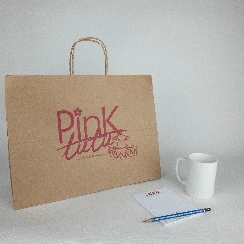 Kraft Paper Shopping Bags (Custom Printed)