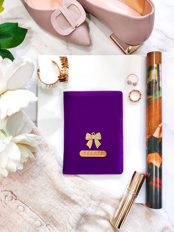 Purple Velvet Passport Cover